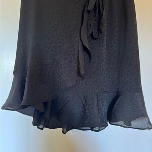 Elegant Black Ruffle Skirt